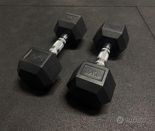 Coppia Manubri palestra Esagonali 10KG - Nuovo