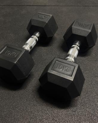 Coppia Manubri palestra Esagonali 10KG - Nuovo
