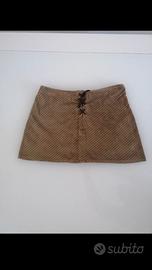 Minigonna velluto a coste marrone 