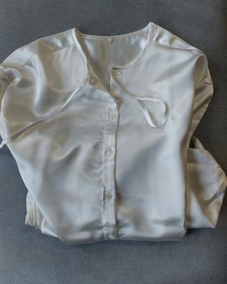 vestaglia di raso bianco 