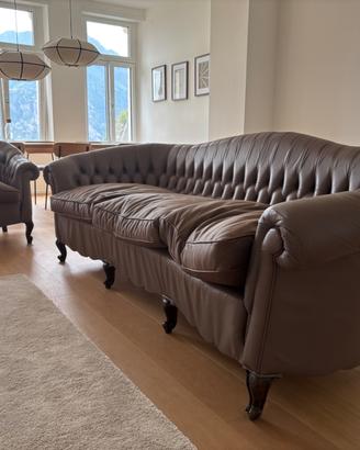 Salotto Chesterfield – Divano 3 posti + 2 poltrone