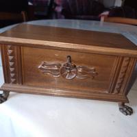 scrigno portagioie legno/ottone anni 70 Sperlari 