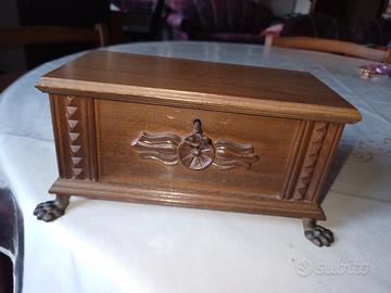 scrigno portagioie legno/ottone anni 70 Sperlari 