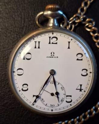 OROLOGIO VINTAGE OMEGA “FERROVIARIO” con catena 