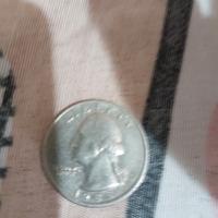 moneta Americana mezzo quarto di dollaro 1968