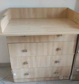 Fasciatoio richiudibile con cassettiera