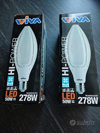 Coppia di Lampadine LED Wiva Hi-Power 50W (Nuove)