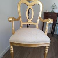 SEDIA FOGLIA ORO