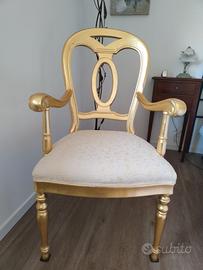 SEDIA FOGLIA ORO