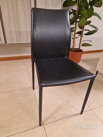 Set 4 Sedie moderne in ecopelle