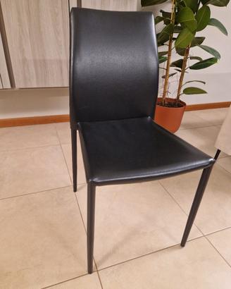 Set 4 Sedie moderne in ecopelle