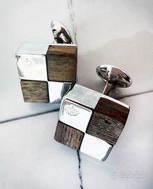 Gemelli Mulberry originali in legno con scatola