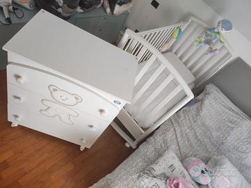 Lettino prima  infanzia Pali bianco.