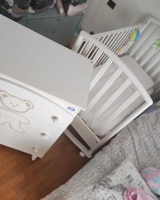 Lettino prima  infanzia Pali bianco.