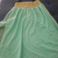 Vestito celeste in seta per danze orientali