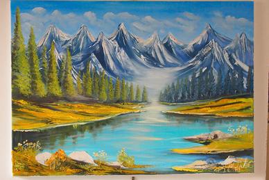 Quadri moderni paesaggi olio su tela 70x50 50x60