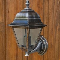 Lanterna alluminio antichizzato E27 220v con vetro
