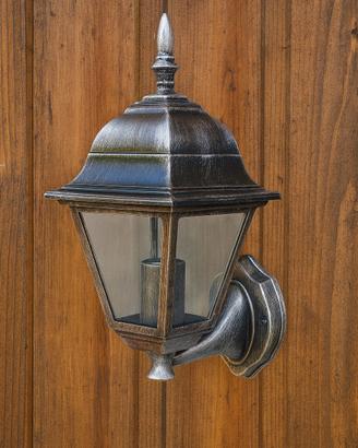 Lanterna alluminio antichizzato E27 220v con vetro