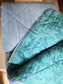 Trapunta double face azzurra e blu - 260x250