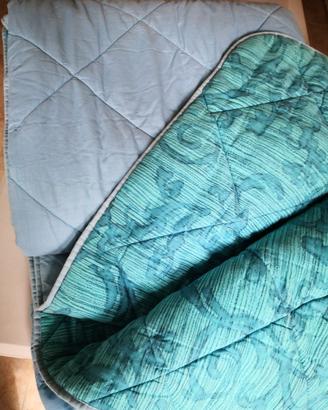 Trapunta double face azzurra e blu - 260x250