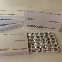 Ricamo - Swarovski lotto 5 scatole rivoli 12mm