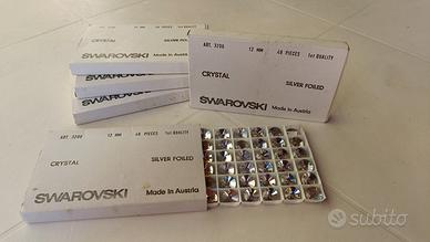Ricamo - Swarovski lotto 5 scatole rivoli 12mm