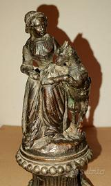 Statuetta Metallo antica H cm 21