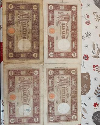 4 banconote 1000 lire