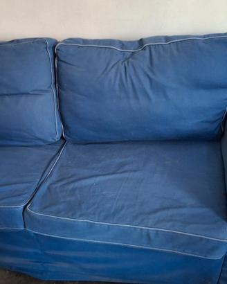 Divano il letto matrimoniale, tessuto jeans ikea 