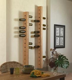 Portabottiglie in legno di pino vecchio Cod.12052