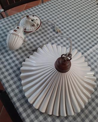 lampadario rustico in ceramica DP 159