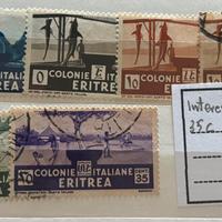Francobolli colonia italiana Eritrea