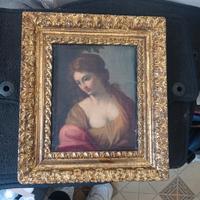 Antico olio su tela - Sibilla Cumana (S. Cecilia)