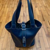 Borsetta in pelle blu