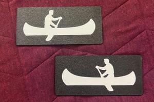 Coppia targhette Canoa SISLEY FIAT PANDA 141