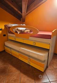Cameretta per bambini,2 letti + 2materassi