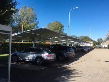 Gazebo per auto Carport con pali in acciaio 6 x 6 mt garage da