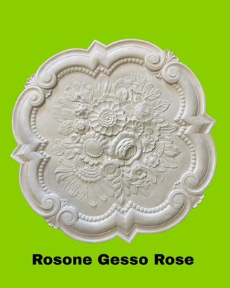 Rosone decorativo in  Gesso ROSE