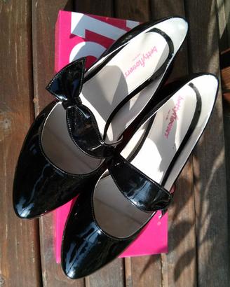 🥿Ballerina Mary Jane basse vernice nero