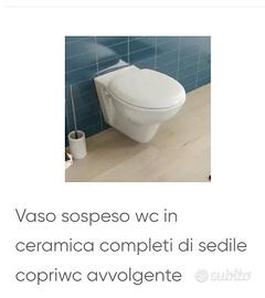 vaso sospeso in ceramica bianco