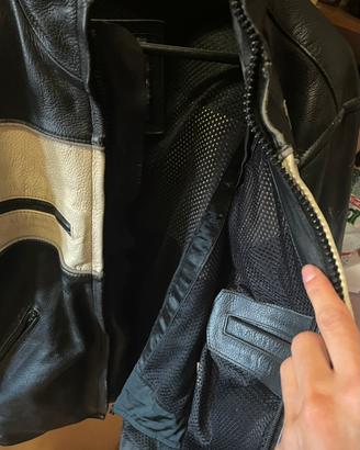 Giacca moto con protezioni gomiti