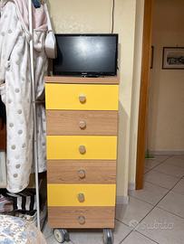 Mobile Cassettiera con 6 cassetti a rotelle