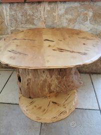 tavolino in legno di olivo