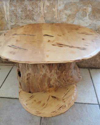 tavolino in legno di olivo