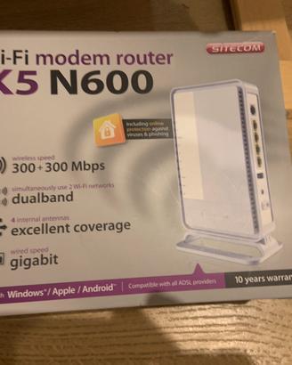 Modem Router ADSL Wi-Fi Sitecom X5 N600