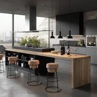 Cucina lineare di design con gola L 330cm