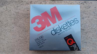 Confezione nuova 10 floppy disk 3M 5,25" DS/DD