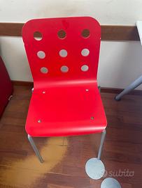 4 sedie IKEA Rosse