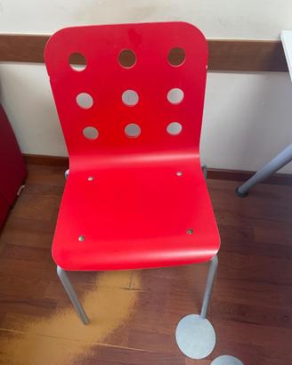 4 sedie IKEA Rosse