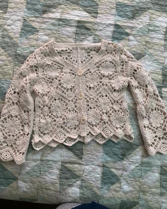 Maglioncino in cotone color corda taglia unica